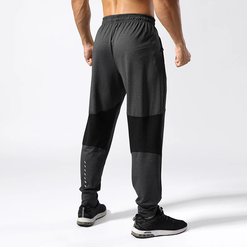 Men's Polyester Elastic Closure Quick-Drying Gymwear Trousers