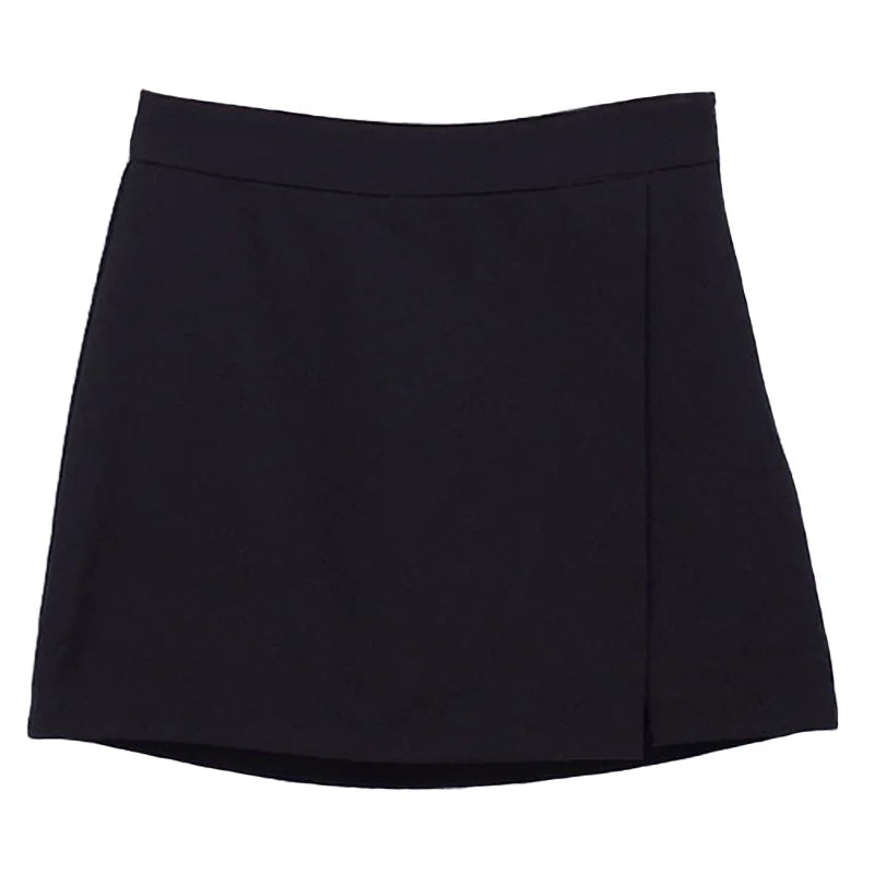 Women's Polyester High Waist Solid Pattern Casual Wear Skirts