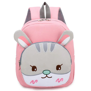 Kid's Nylon Zipper Closure Animal Pattern Trendy School Backpack