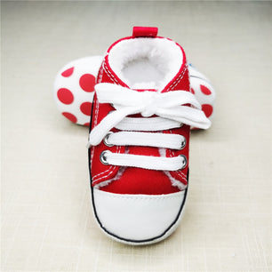 Baby's Canvas Round Toe Lace-up Closure Casual Wear Shoes