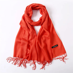 Women's Acrylic Neck Wrap Solid Pattern Trendy Elegant Scarf