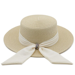 Women's Straw Solid Pattern Beach Casual Wear Foldable Sun Hats