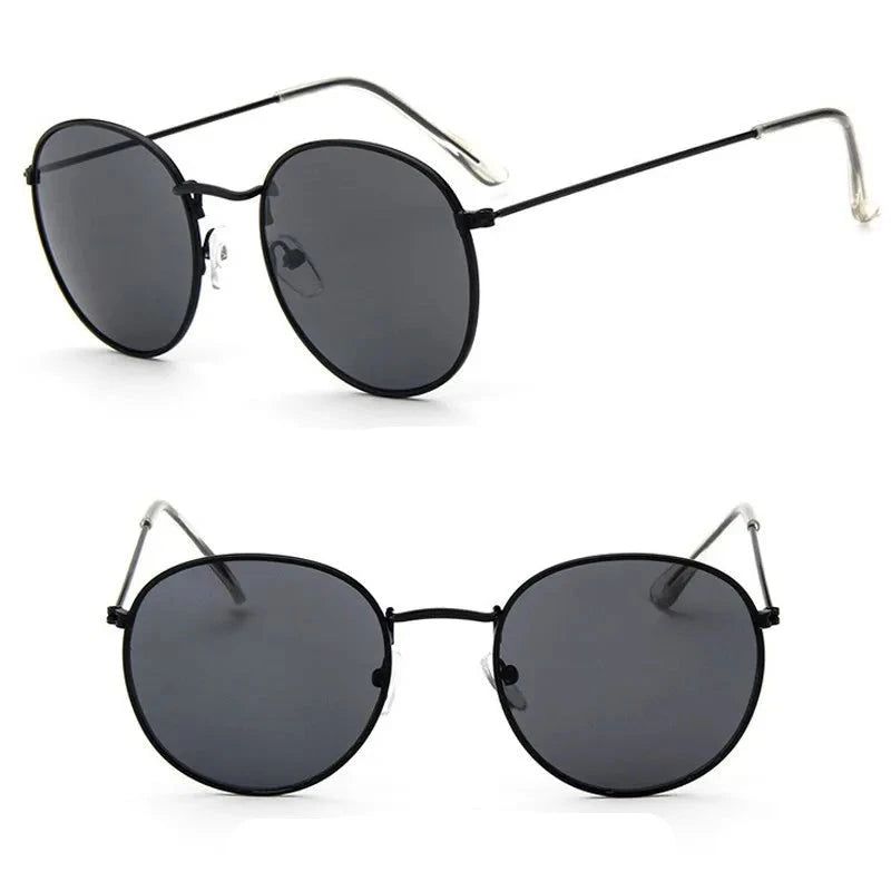 Women's Alloy Frame Polycarbonate Lens Round Shape Sunglasses