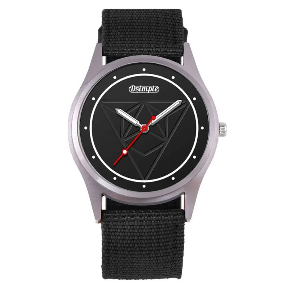 Men's Alloy Case Buckle Clasp Waterproof Round Shaped Watch