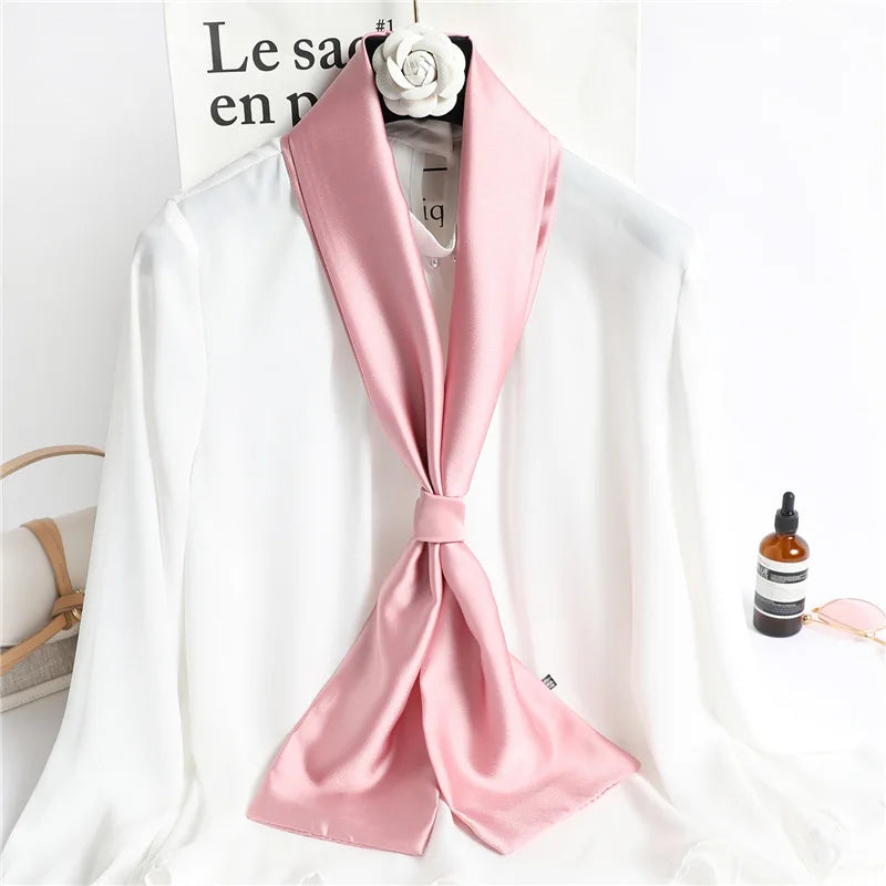 Women's Polyester Neck Wrap Solid Pattern Luxury Trendy Scarf