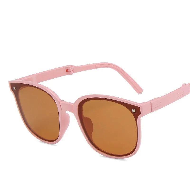 Kid's Polycarbonate Frame Lens UV400 Round Shaped Sunglasses