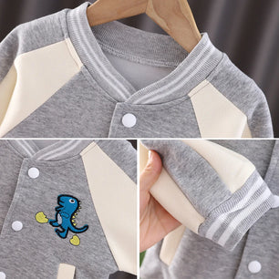 Kid's Cotton V-Neck Long Sleeves Pullover Closure Casual Clothes