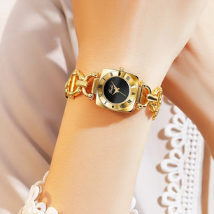 Women's Alloy Square Shaped Waterproof Elegant Luxury Wrist Watch