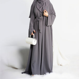 Women's Arabian Polyester Full Sleeve Solid Pattern Casual Abaya