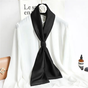 Women's Polyester Neck Wrap Solid Pattern Luxury Trendy Scarf