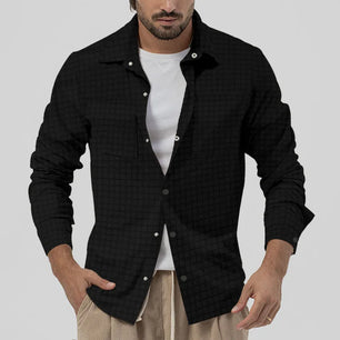 Men's Polyester Turndown Collar Full Sleeves Casual Wear Shirts