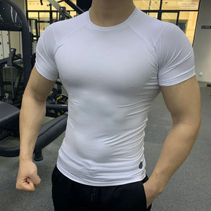 Men's Polyester Short Sleeve Pullover Closure Sportswear T-Shirt