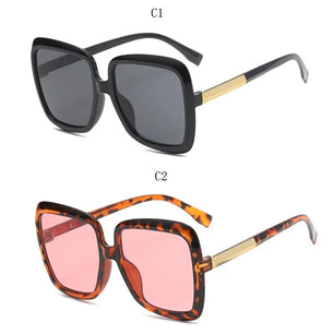 Women's Polycarbonate Frame Square Shaped UV400 Sunglasses