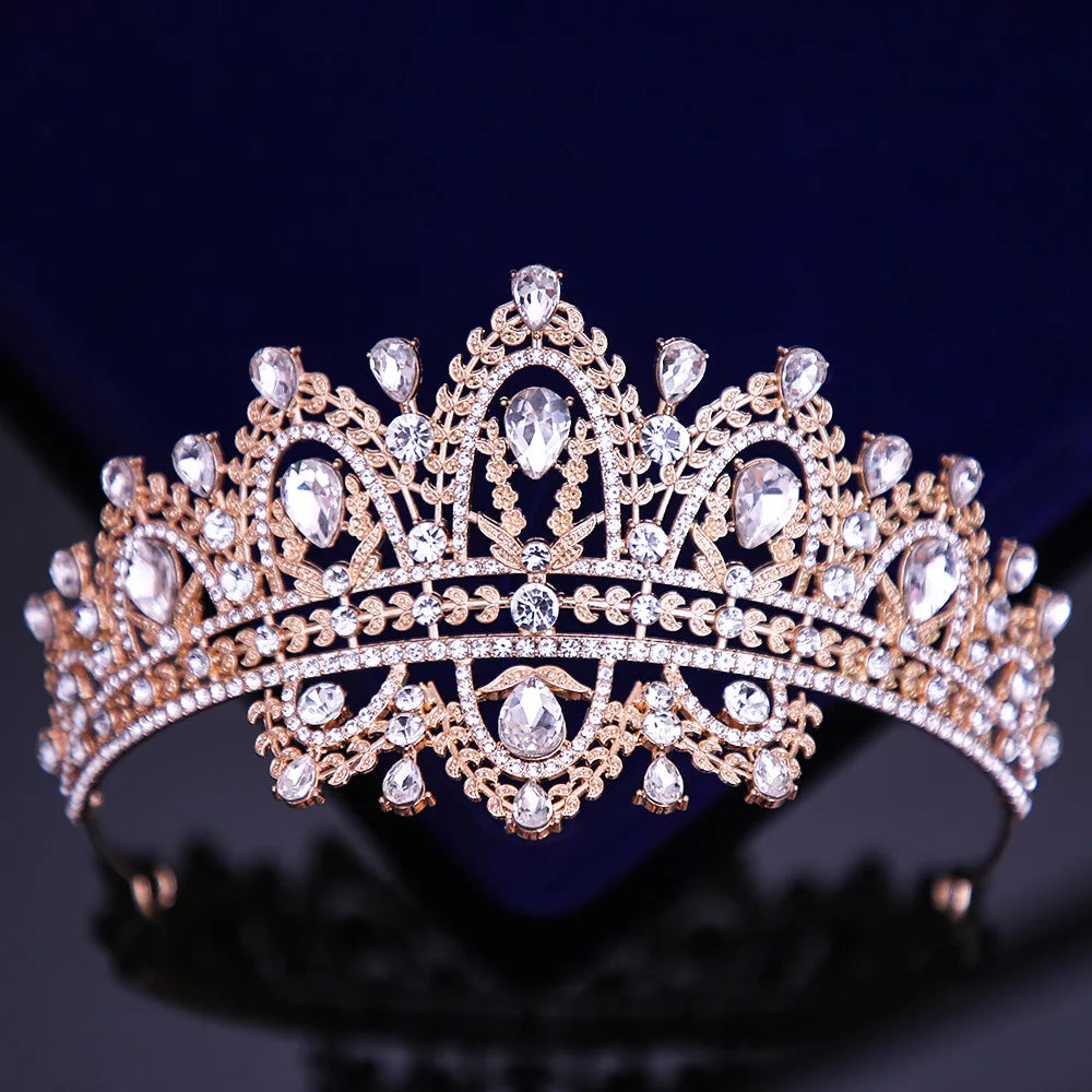 Women's Zinc Alloy Water Drop Pattern Tiaras Bridal Classic Crown