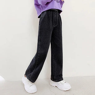 Kid's Cotton Mid Elastic Waist Closure Casual Wear Trousers