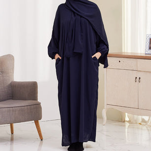 Women's Arabian Polyester Full Sleeve Solid Pattern Casual Abaya