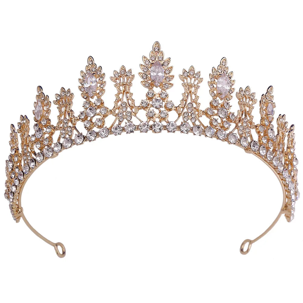 Women's Zinc Alloy Plant Pattern Tiaras Bridal Classic Crown