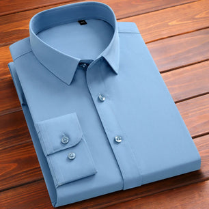 Men's Polyester Turn-Down Collar Full Sleeve Single Breasted Shirt