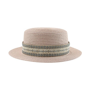 Women's Straw Solid Pattern Glamorous Sun Protection Brim Hat