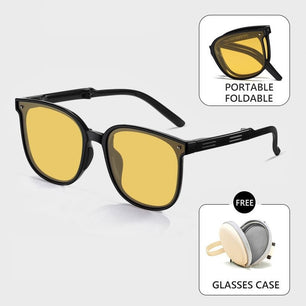 Women's Acetate Frame TAC Lens Square Shaped Foldable Sunglasses