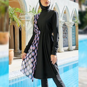 Women's Arabian Polyester Full Sleeves Printed Bathing Swimwear