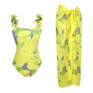 Women's Spandex Printed Pattern Quick-Dry One-Piece Swimwear