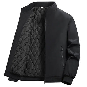 Men's Cotton Stand Collar Long Sleeves Windbreaker Winter Jacket