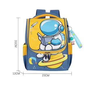 Kid's Nylon Zipper Closure Cartoon Pattern Trendy School Backpack