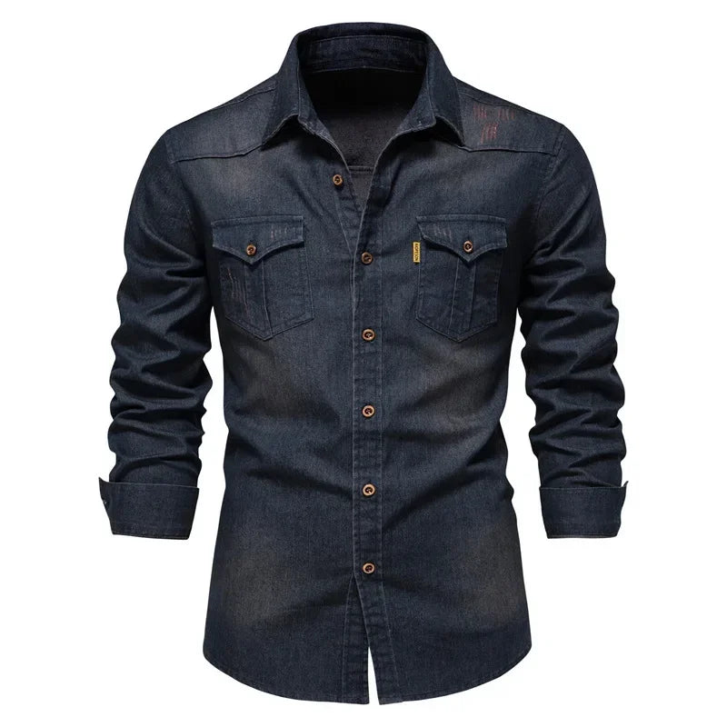 Men's Turn-Down Collar Full Sleeves Single Breasted Casual Jacket