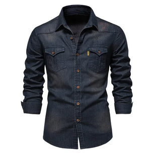 Men's Turn-Down Collar Full Sleeves Single Breasted Casual Jacket