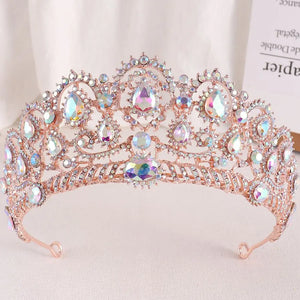 Women's Zinc Alloy Water Drop Pattern Tiaras Bridal Classic Crown