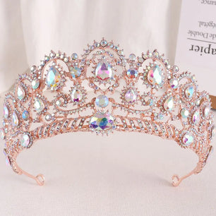 Women's Zinc Alloy Water Drop Pattern Tiaras Bridal Classic Crown