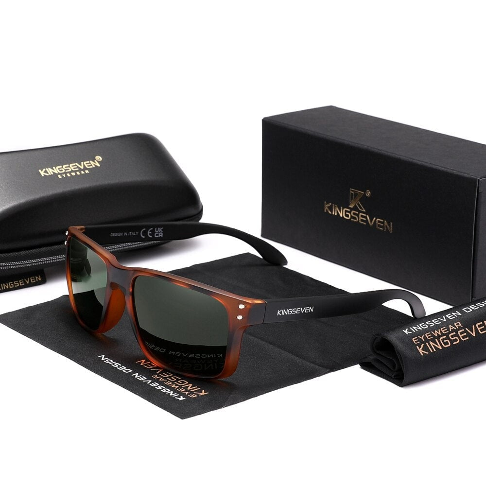 Men's TR-90 Frame TAC Lens Square Shaped Polarized Sunglasses