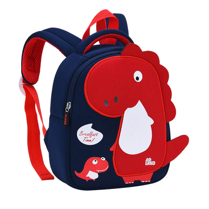 Kid's Microfiber Zipper Closure Cartoon Trendy School Backpack