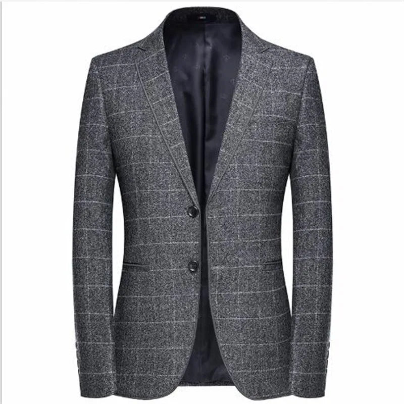 Men's Polyester Full Sleeves Single Breasted Wedding Blazer