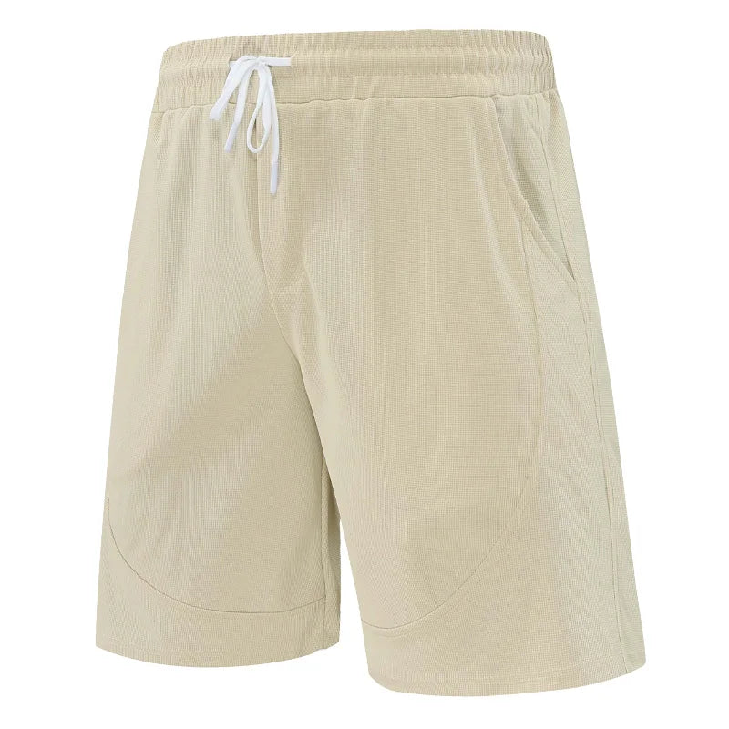 Men's Spandex Drawstring Closure Quick-Dry Solid Swimwear Shorts