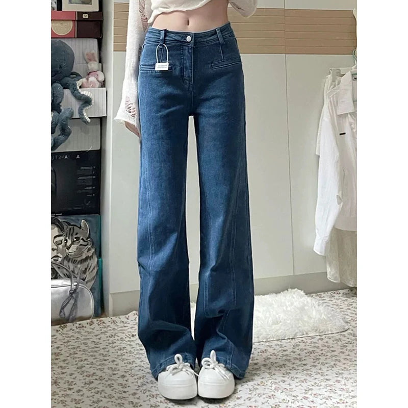 Women's Cotton Zipper Fly Closure Solid Pattern Casual Trousers