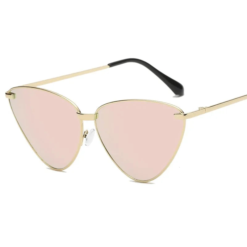 Women's Cat Eye Alloy Frame Acrylic Lens Luxury UV400 Sunglasses