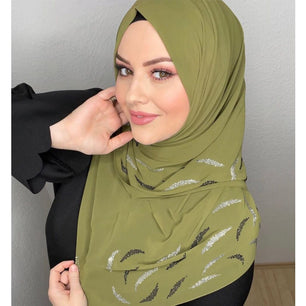 Women's Arabian Acrylic Quick-Dry Head Wrap Casual Wear Hijabs