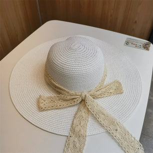 Women's Cotton Solid Pattern Glamorous Sun Protection Brim Hat