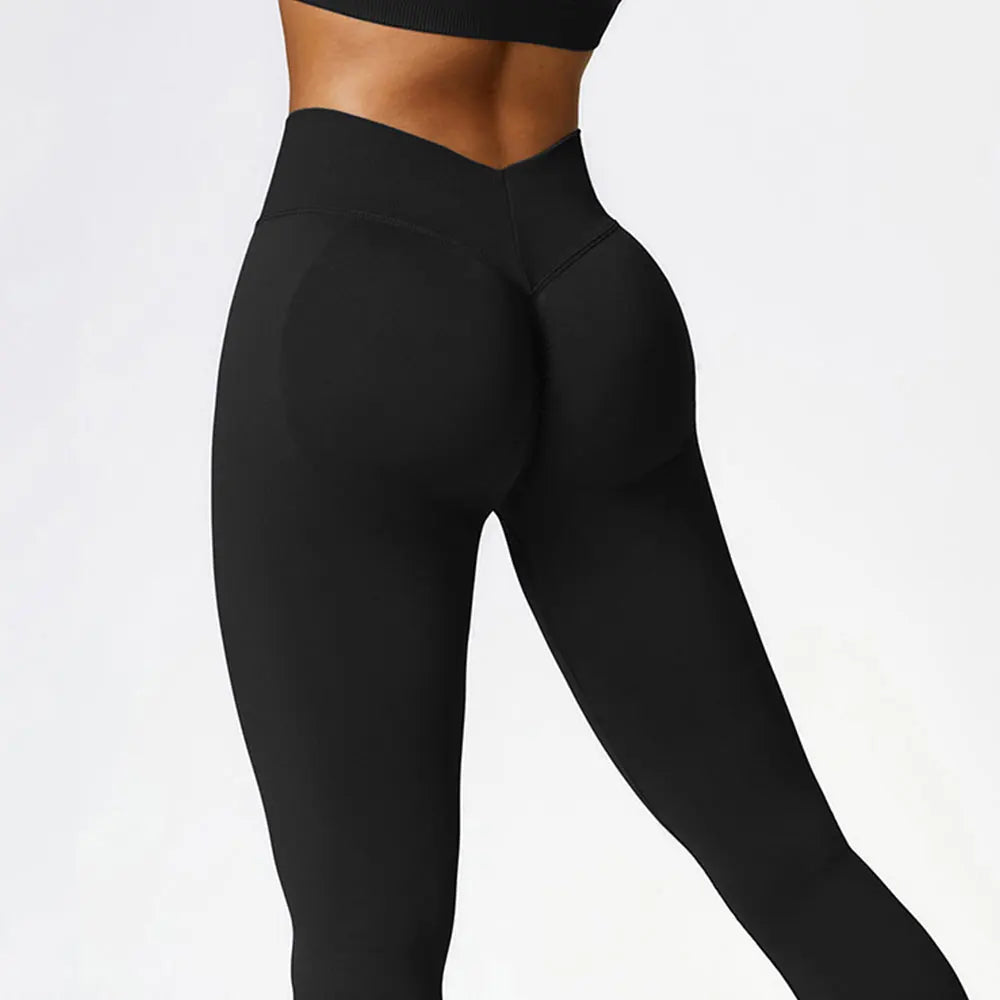 Women's Nylon High Waist Push Up Seamless Sports Wear Leggings