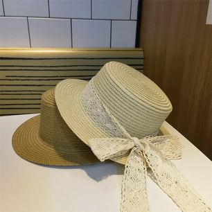 Women's Straw Solid Pattern Glamorous Sun Protection Beach Hat