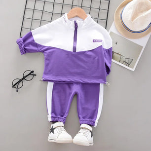 Kid's Boys Cotton Long Sleeves Casual Hooded Two-Piece Suit