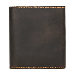 Men's Genuine Leather Solid Pattern Card Holder Vintage Wallets