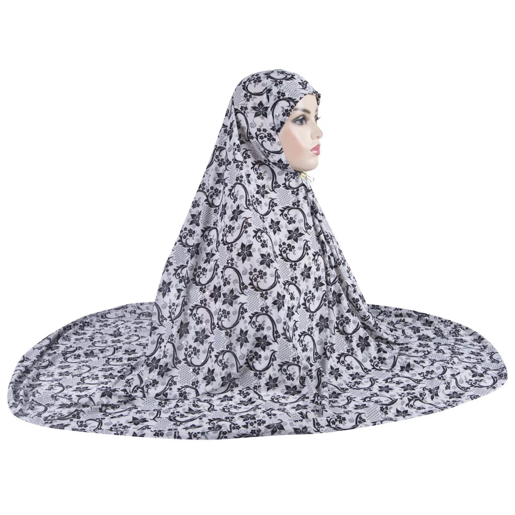 Women's Arabian Polyester Head Wrap Printed Pattern Casual Hijabs