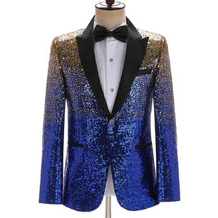 Men's Polyester Full Sleeve Single Button Closure Wedding Blazer