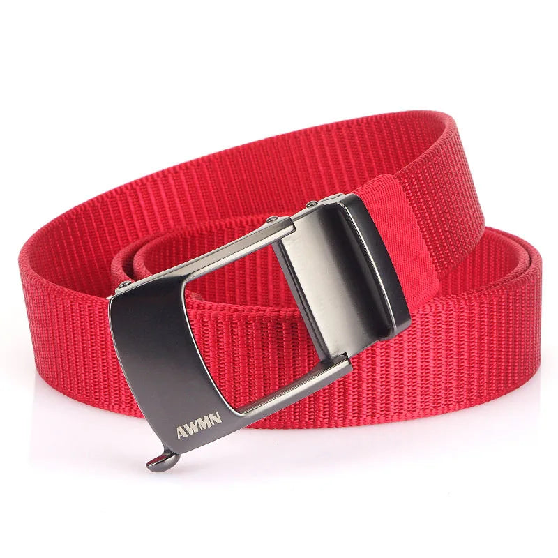 Men's Canvas Automatic Buckle Solid Pattern Casual Wear Belts