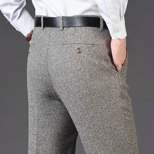 Men's Rayon Zipper Fly Closure Full Length Formal Wear Pants