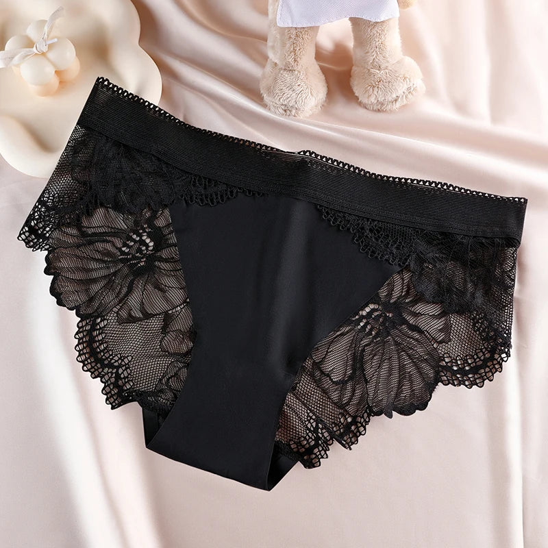 Women's Spandex Low Waist Breathable Sexy Lace Pattern Panties