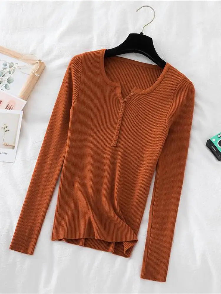 Women's Polyester V-Neck Full Sleeves Solid Pattern Sweater